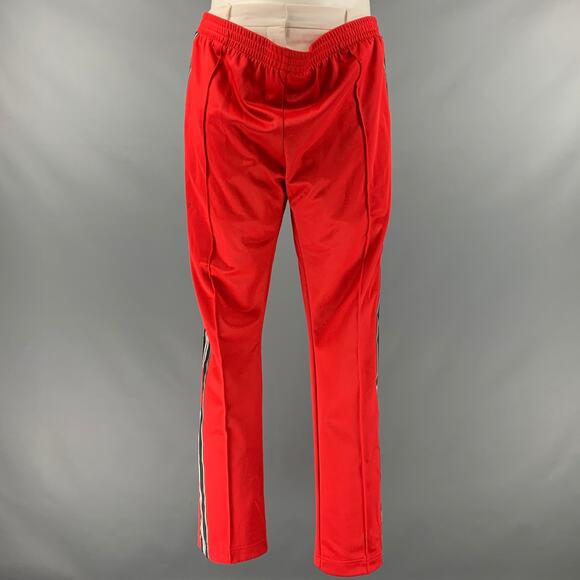 BURBERRY Size 10 Red White Polyester Cotton Casual Pants - Picture 1 of 9